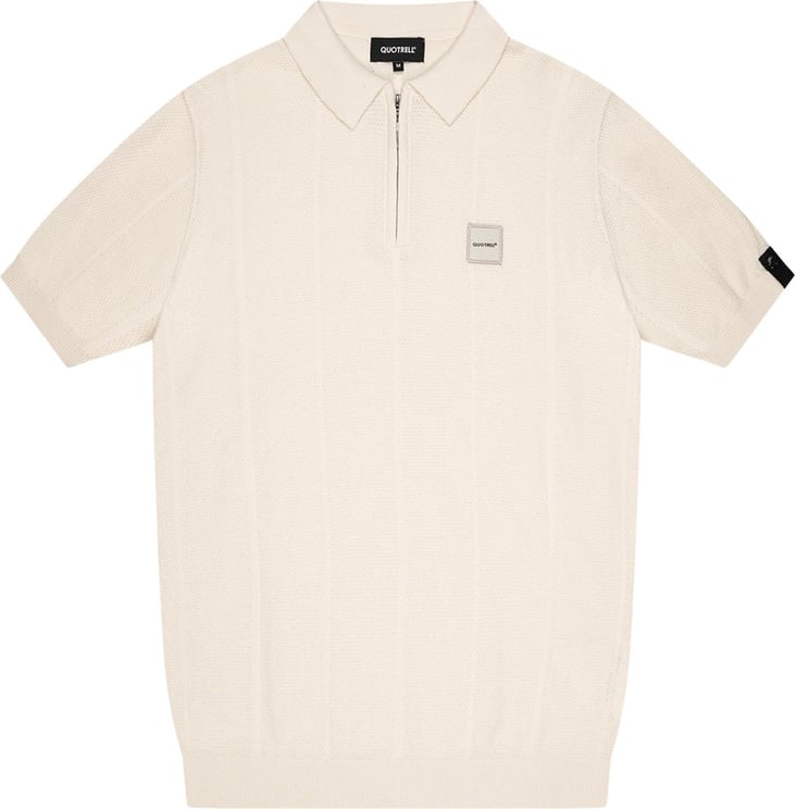 Quotrell Arena Polo | Off White/black Wit