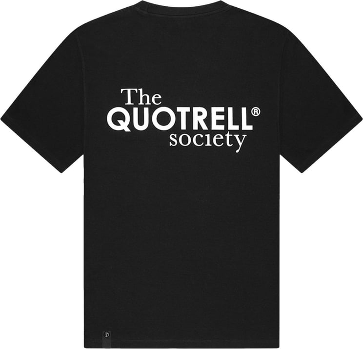 Quotrell Society T-shirt | Black/white Zwart