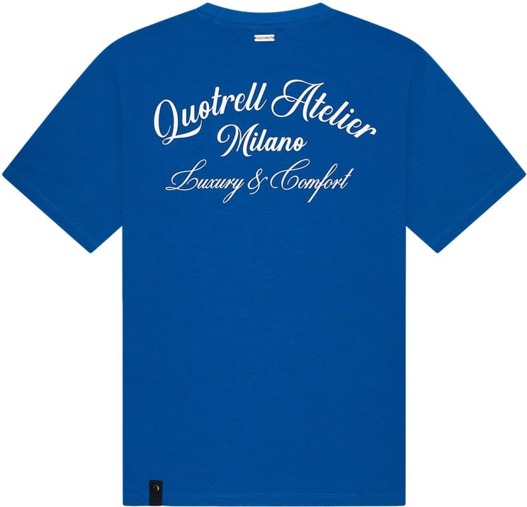 Quotrell Atelier Milano T-shirt | Cobalt/white Blauw