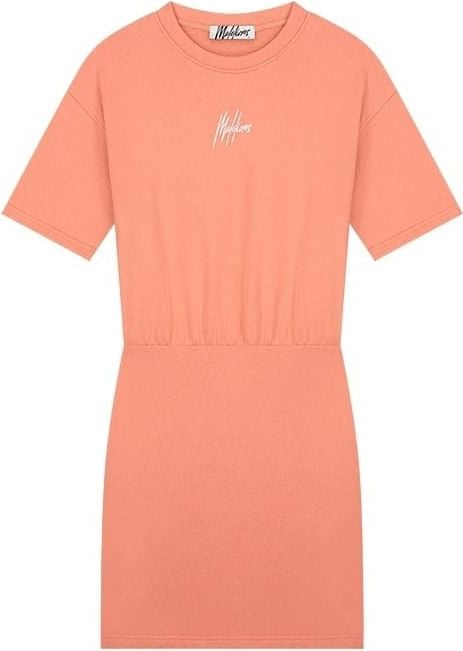Malelions Malelions Women Luna T-Shirt Dress - Coral/White Roze