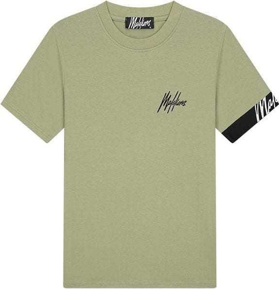Malelions Malelions Men Captain T-Shirt 2.0 - Light Sage/Black Groen