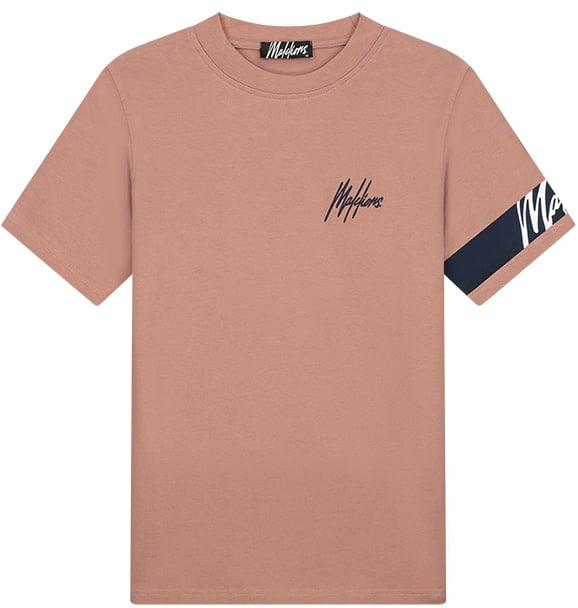 Malelions Captain T-Shirt - Light Mauve/Navy