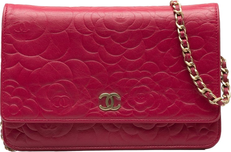 Chanel Camellia Wallet On Chain Roze
