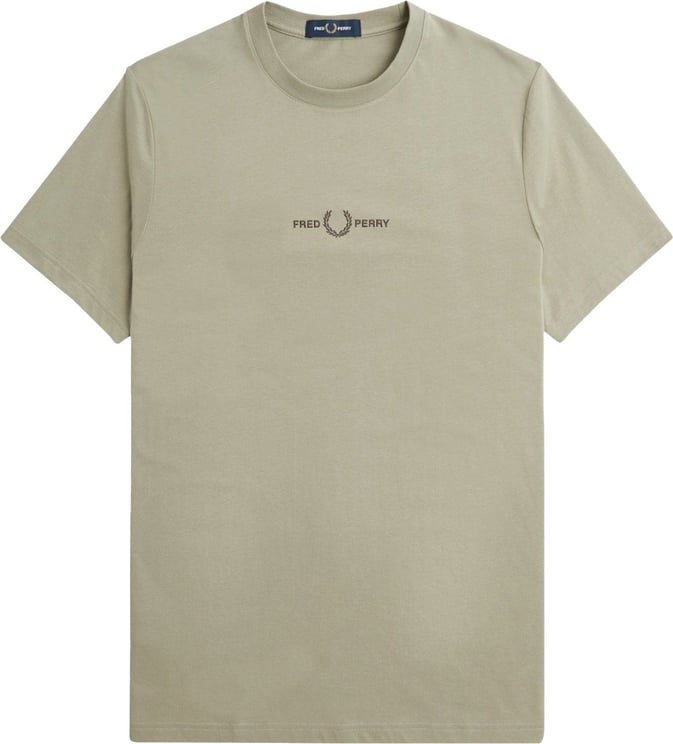 Fred Perry Embroidered T-shirt Grijs Grijs