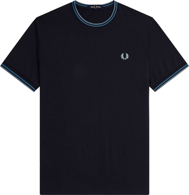Fred Perry Twin Tipped T-Shirt Blauw Blauw