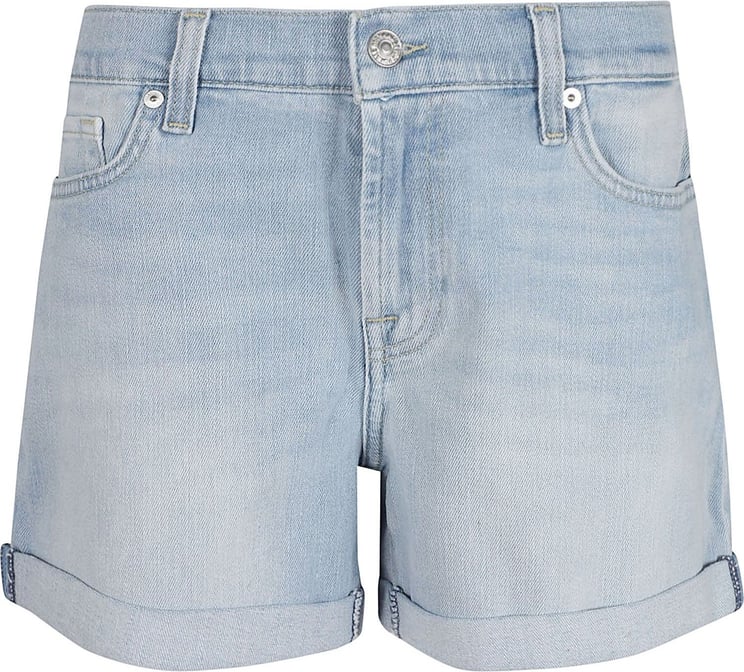 7 For All Mankind mid roll shorts soul Blauw