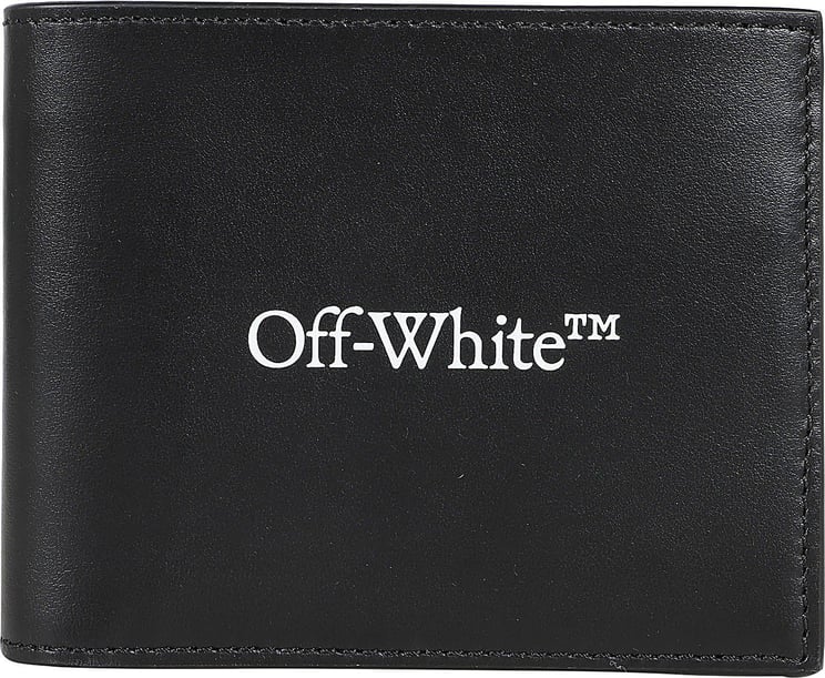 OFF-WHITE bookish bifold black white Zwart