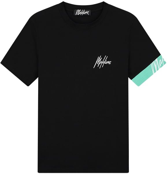 Malelions Captain T-Shirt 2 Black/Turquoise