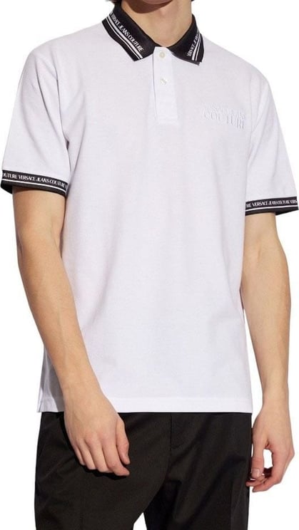 Versace Jeans Couture Versace Couture Heren Polo Wit 76GAGT09-CJ01T/003 Wit