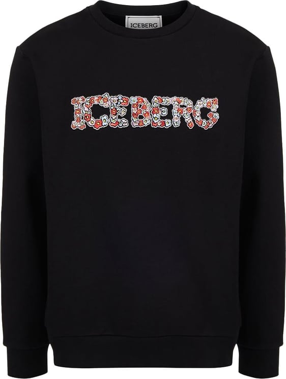 Iceberg Sweatshirt with floral logo Zwart