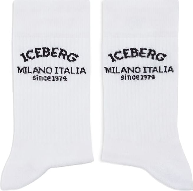 Iceberg Sock with logo Wit