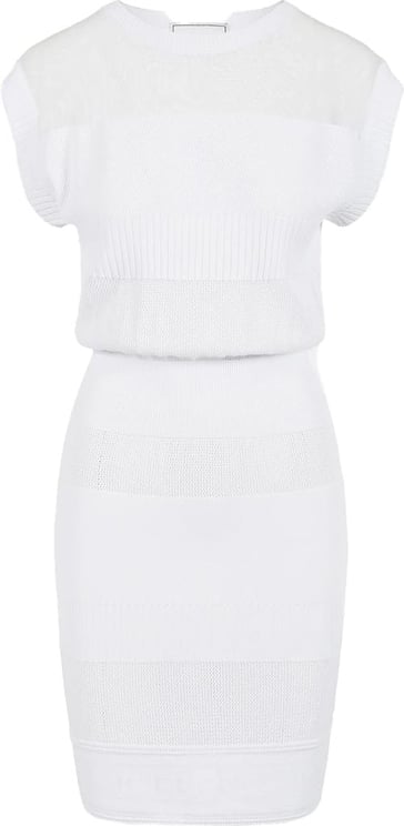 Iceberg Knitted dress with logo Wit
