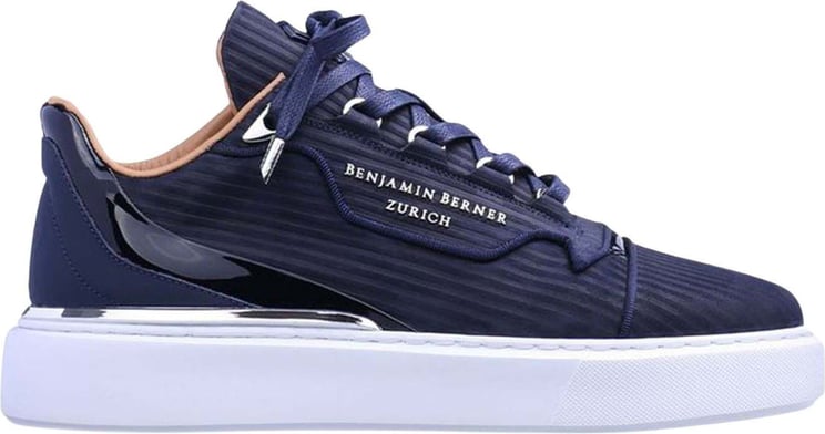 Benjamin Berner Nubuck Sneakers Blauw Raphael Navy Blue Nubbuck Blauw