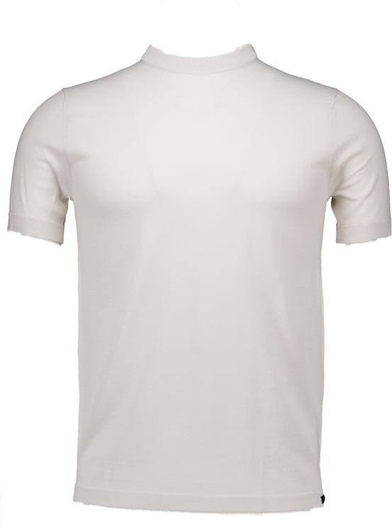 Genti Round ss t-shirts off white Wit