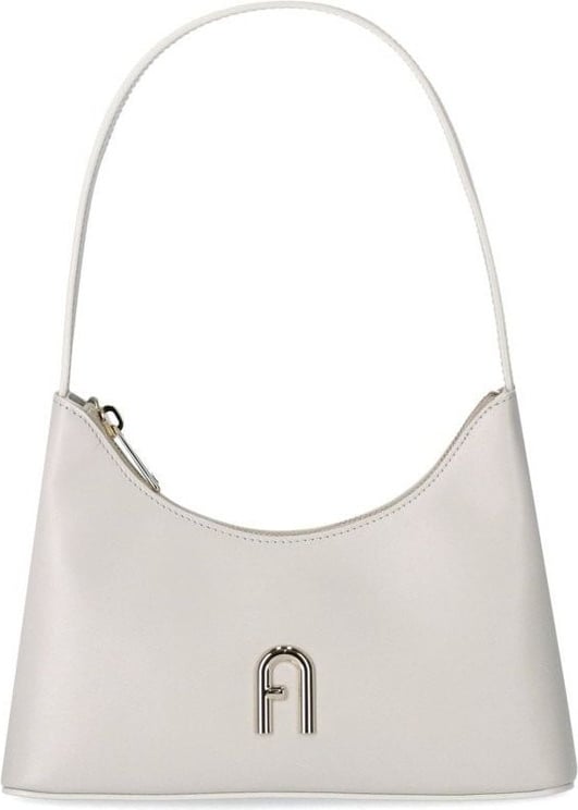 Furla Diamante Mini Marshmallow Shoulder Bag Gray Grijs