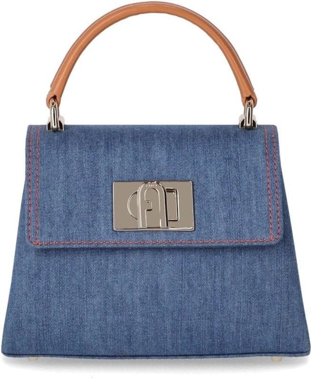 Furla 1927 Mini Denim Blue Handbag Blue Blauw