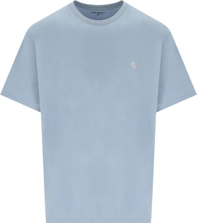 Carhartt Wip S/s Madison Frosted Blue T-shirt Blue Blauw