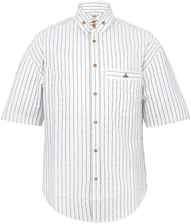 Vivienne Westwood Stripped Krall Shirt White Wit