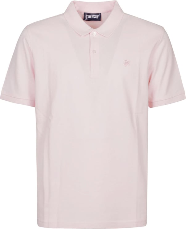 Vilebrequin Short Sleeve Washed Polo Shirt Pink & Purple Roze
