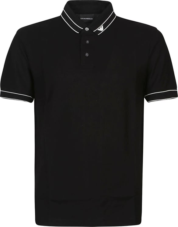 Emporio Armani Short Sleeve Polo Shirt Black Zwart