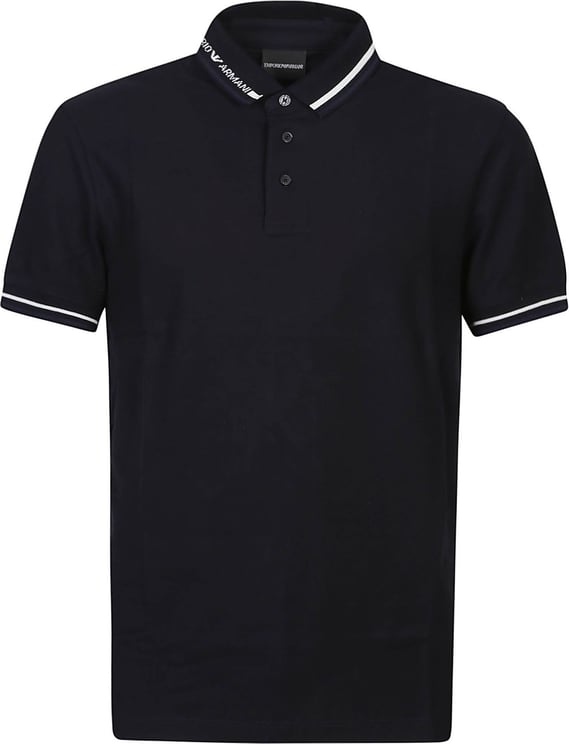 Emporio Armani Short Sleeve Polo Shirt Blue Blauw