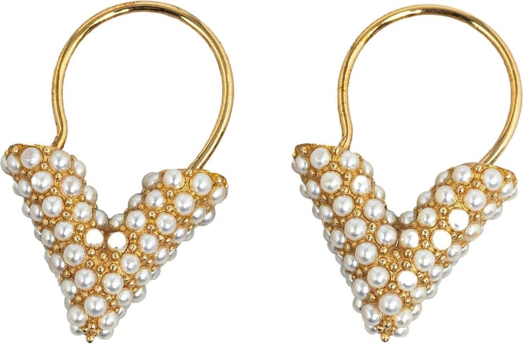 Louis Vuitton Essential V Perle Earrings Goud