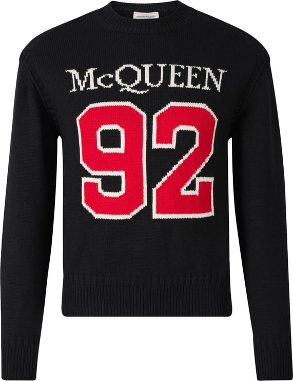 Alexander McQueen Knitted Logo 92 Sweater Zwart