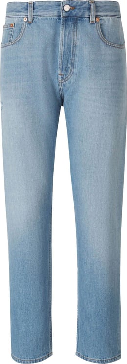 Valentino Signature Cotton Jeans Blauw