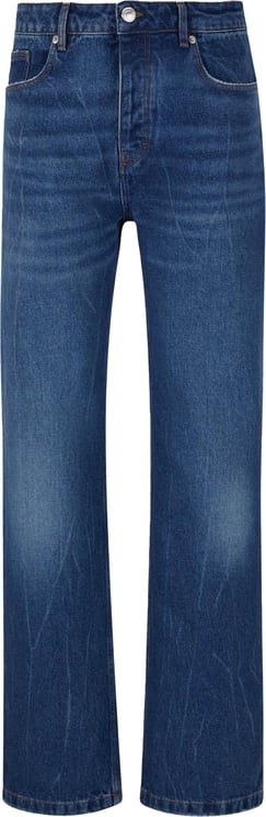 AMI Paris Jeans Straight Patch Blauw