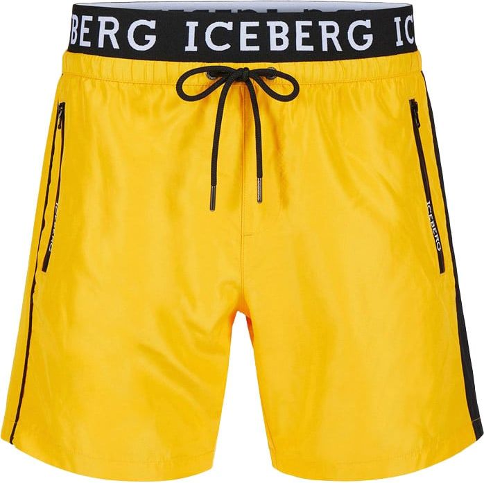Iceberg Swim trunks with logo Geel