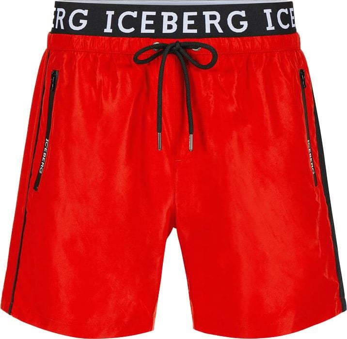 Iceberg Swim trunks with logo Rood