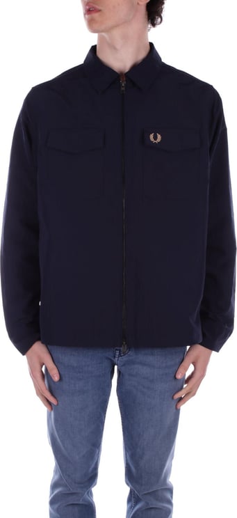 Fred Perry Coats Blue Blauw