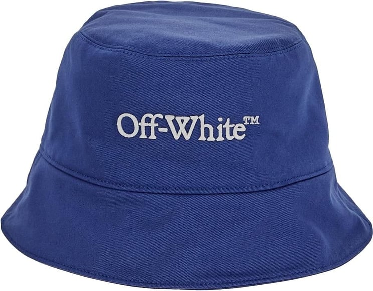 OFF-WHITE Cotton Bucket Hat Blauw