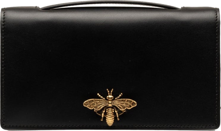 Dior Leather Bee Clutch Zwart