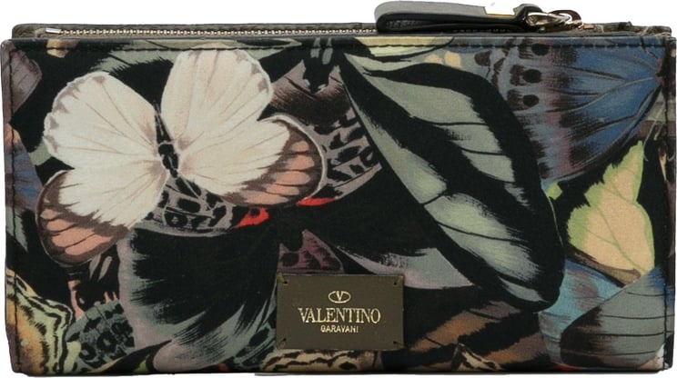 Valentino Printed Canvas Wallet Zwart
