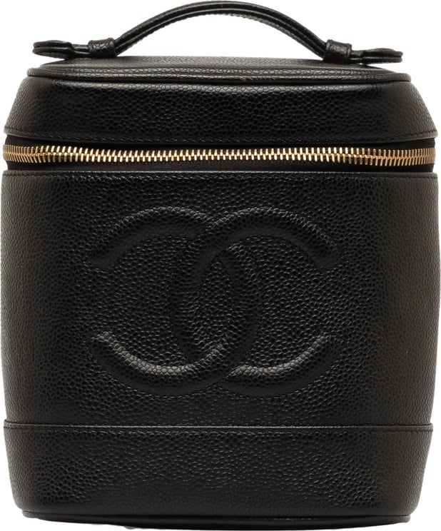 Chanel CC Caviar Vanity Bag Zwart