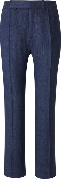 Chloé Tailored Linen Pants Blauw