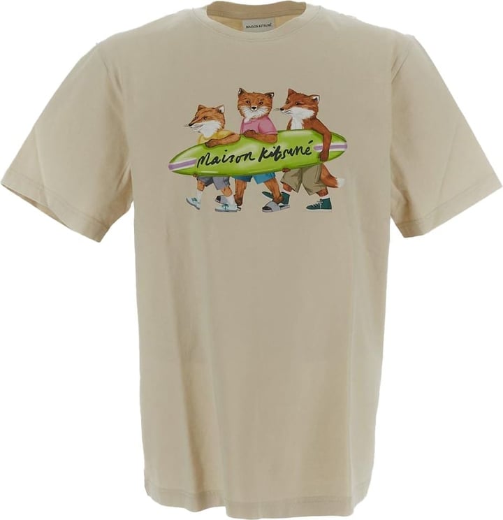 Maison Kitsuné Logo T-Shirt Wit