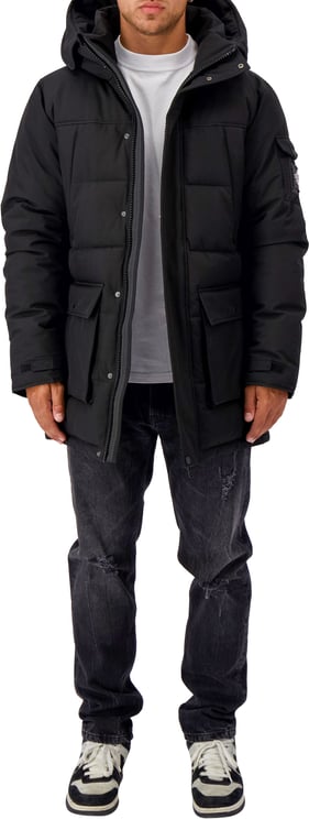 Black Bananas Commander Parka Jacket Zwart