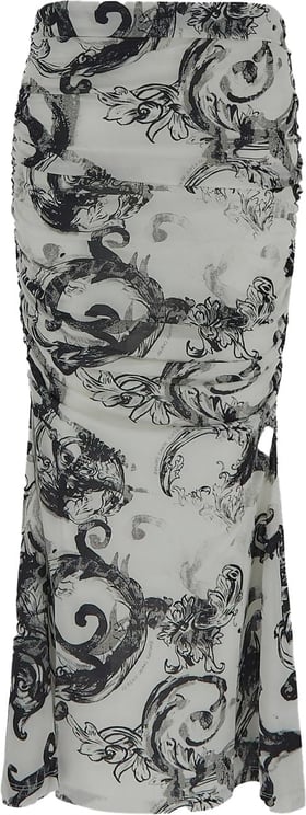 Versace Jeans Couture Printed skirt Wit