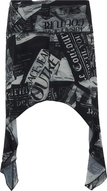 Versace Jeans Couture Printed skirt Zwart