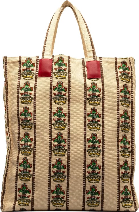 Gucci Garden Store Floral Vertical Tote Wit