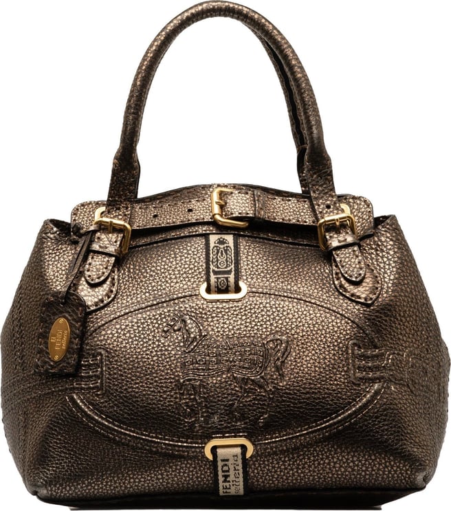 Fendi Selleria Grand Borghese Handbag Bruin