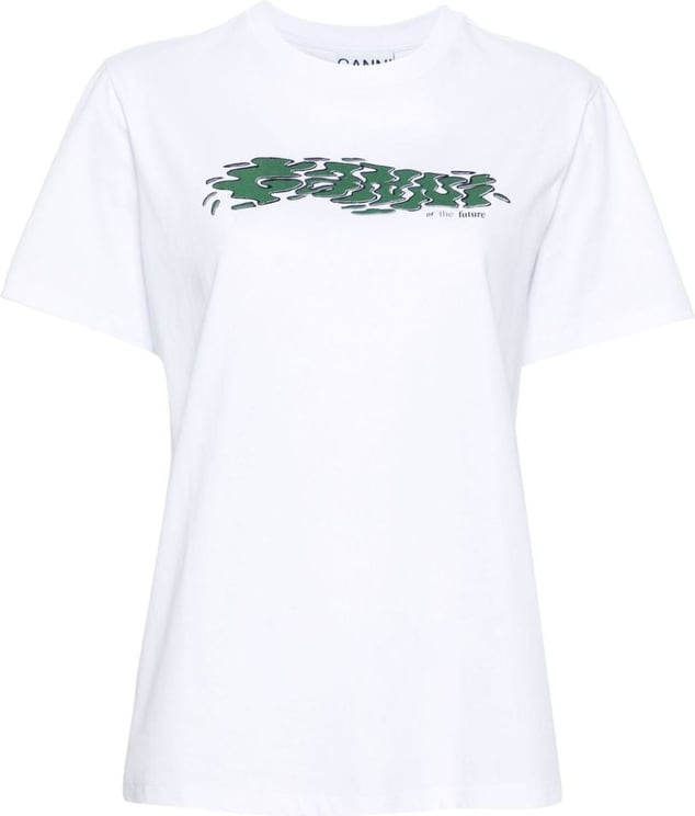 Ganni GANNI T-shirts and Polos White Wit