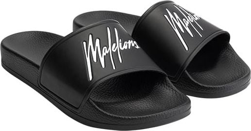 Malelions Malelions Junior Signature Slides - Black/White Zwart