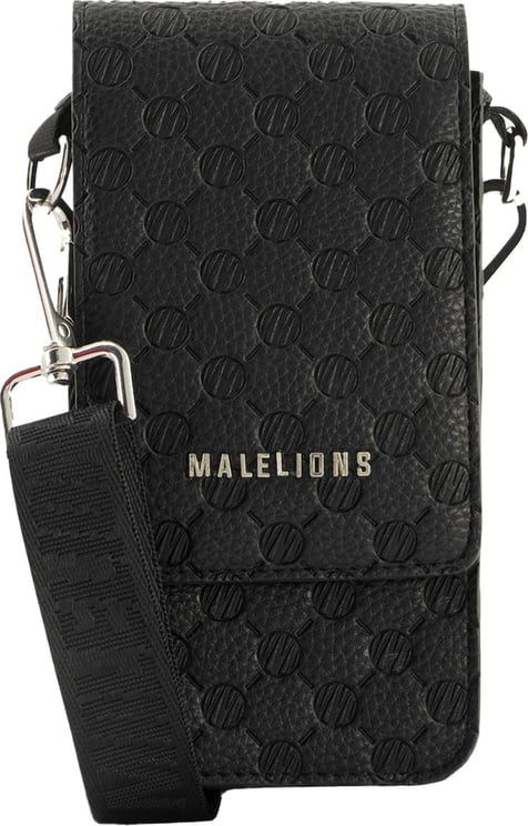 Malelions Malelions Monogram Phonebag - Black Zwart