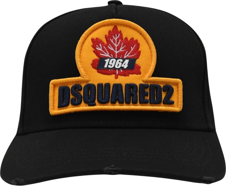 Dsquared2 1964 Leaf Logo Baseball Cap Zwart