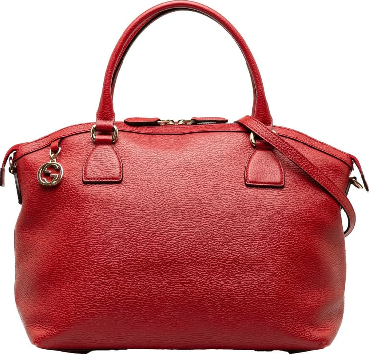 Gucci Convertible GG Charm Dome Satchel Rood