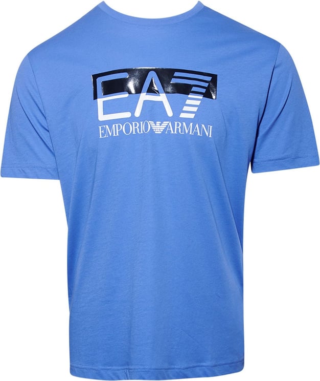 EA7 Jersey T-shirt blauw Blauw