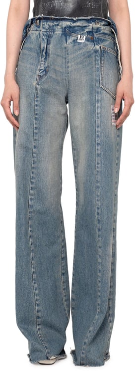 Maison Mihara Yasuhiro Reconstructed Denim Pants Blauw